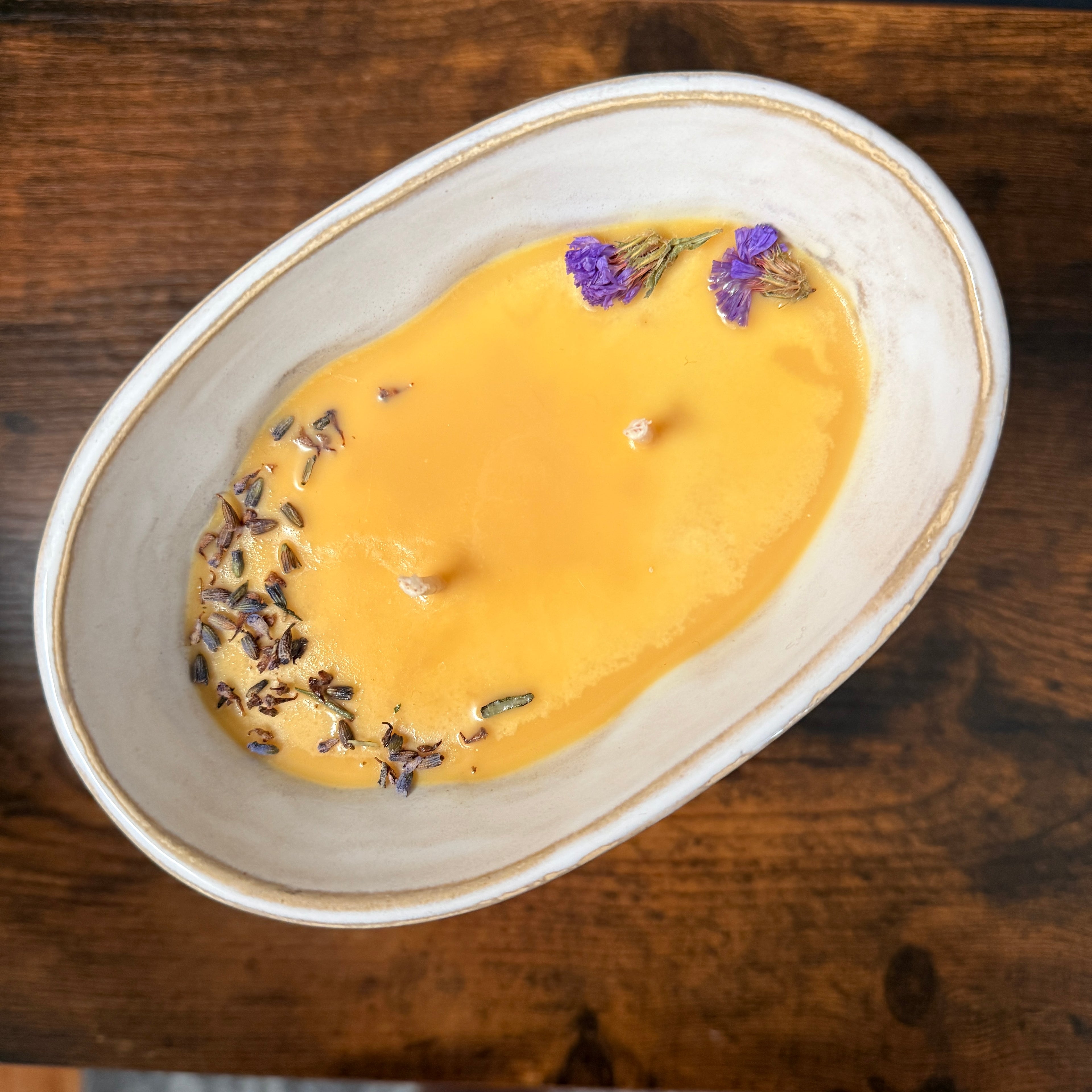 Decorative Pedestal Bowl in Almond Macaron