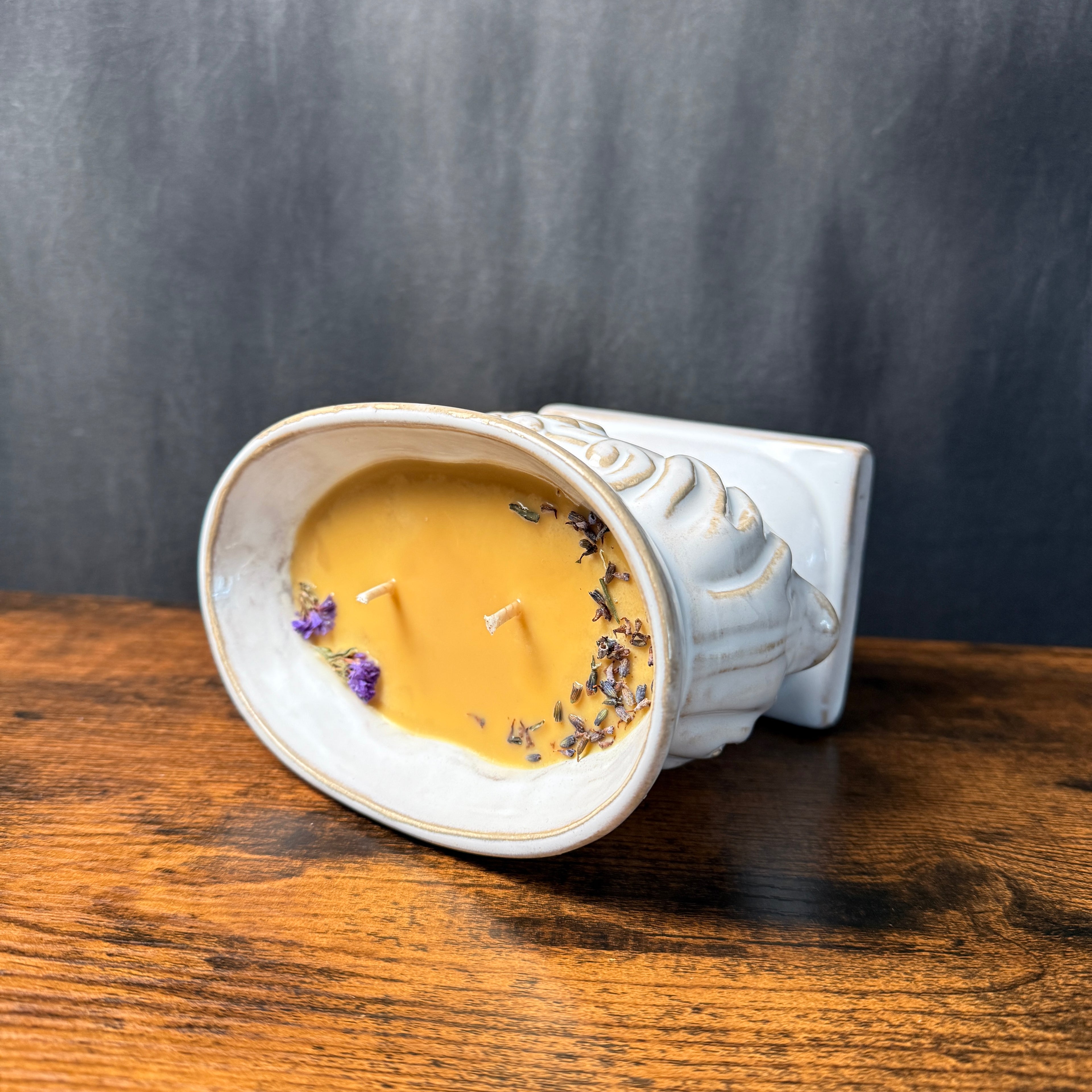 Decorative Pedestal Bowl in Almond Macaron